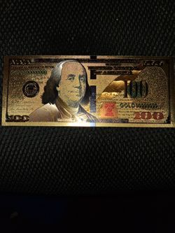 Gold Foil $100 Bill Novelty Banknote