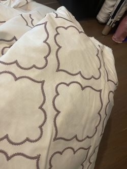 Embroidered Linen Fabric