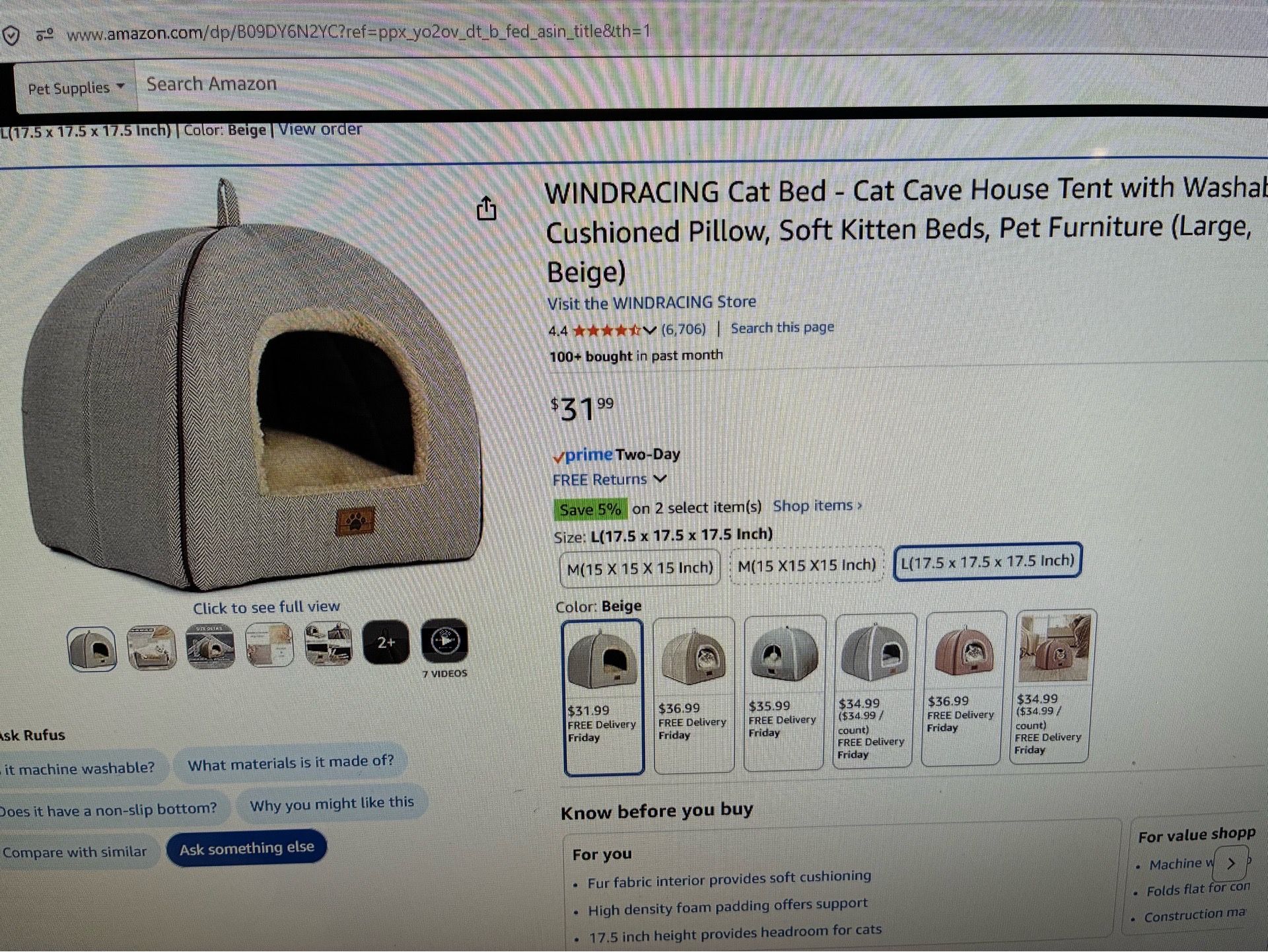 Cat Bed - Cat Cave House