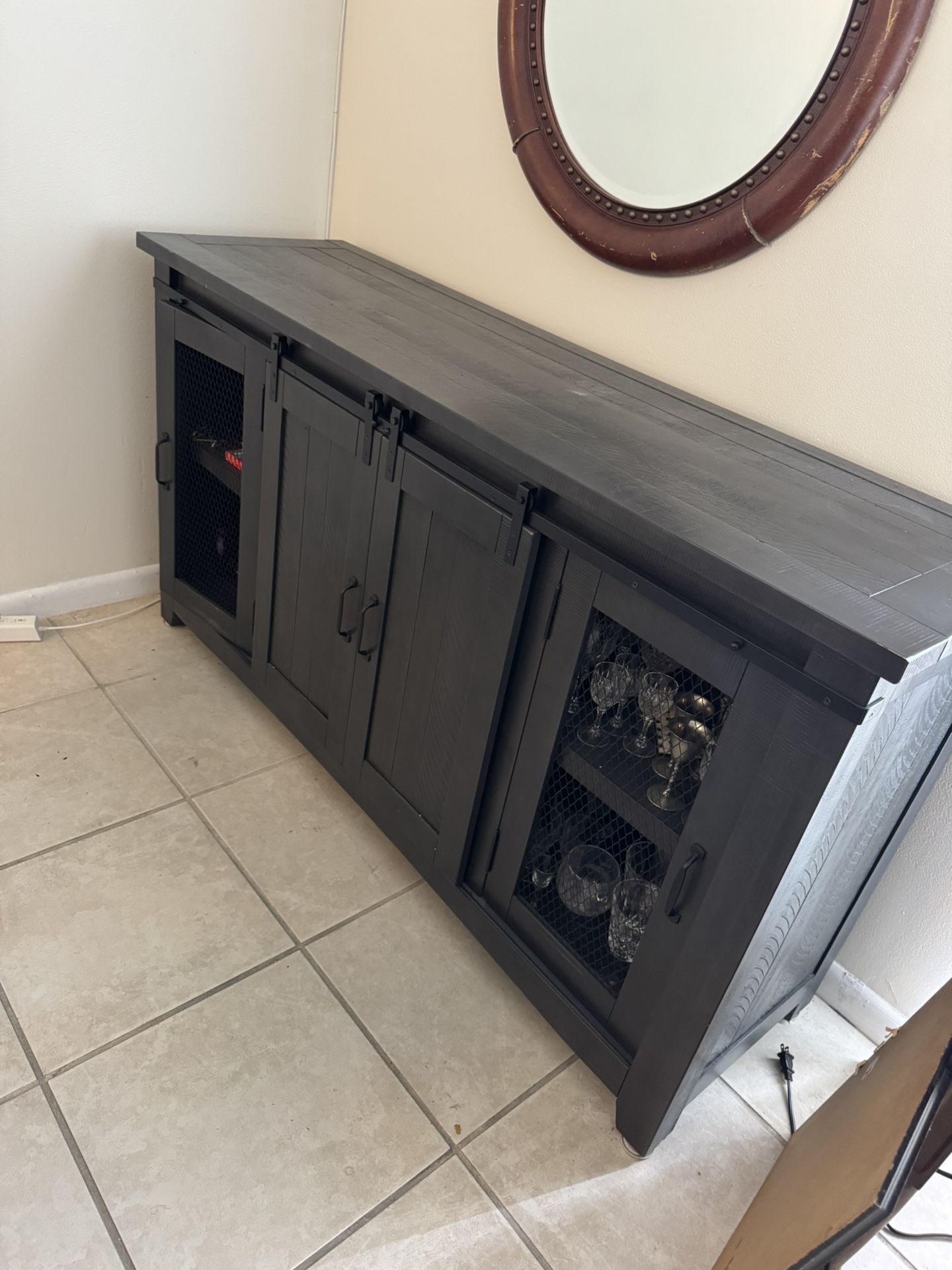 Dark gray buffet
