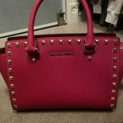 Michael Kors crossbody/ small handbag with gold studs
