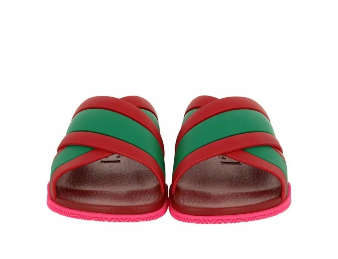 Gucci Web Accent Rubber Sandals w/ Tags