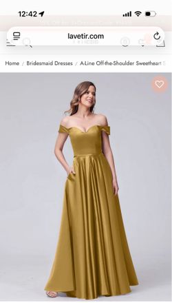 Gold bridesmaid dress size 6