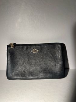 Coach Small Leather Wristlet Wallet Black