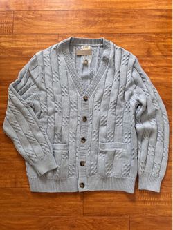 Brand New J.Crew Mens Cotton Cable-knit Cardigan