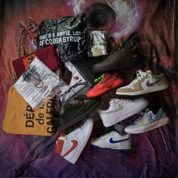 Nike, Jordan, Supreme, Gallery Dept, ALOCS, Bape, Warren Lotas, Essentials, Assc, Travis, Vlone, Kith, Off White, Adidas, Designer. Read Description:)
