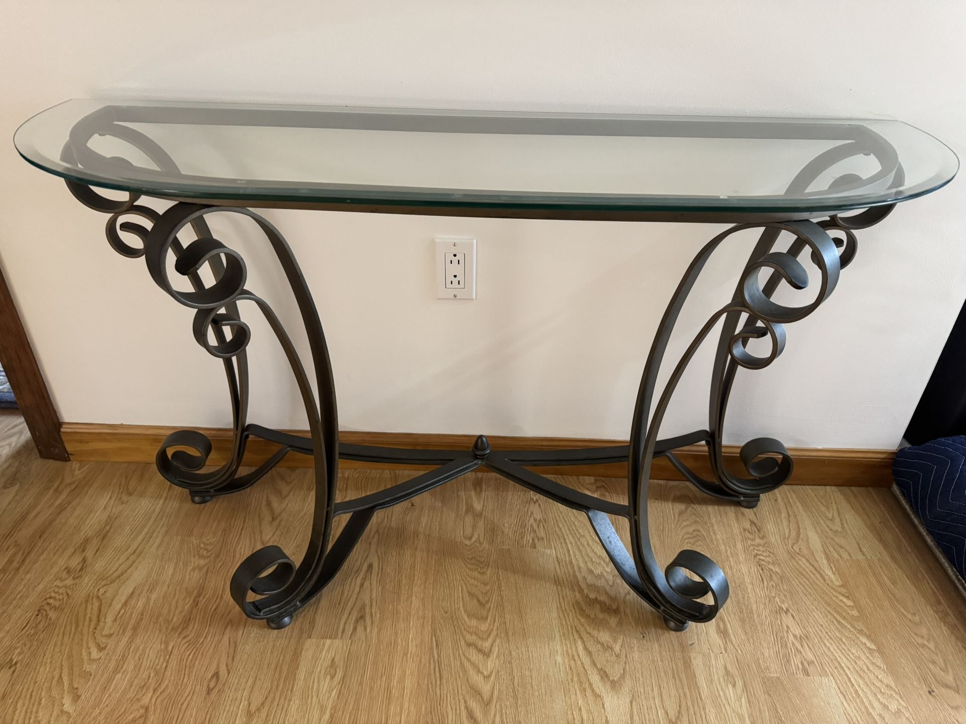 Elegant Table With Glass Top