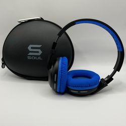 Soul X-TRA Performance Bluetooth Over-Ear Headphones for Sports - Blue