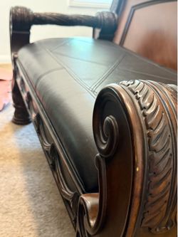 Queen size bed frame/ night stand/ bed bench