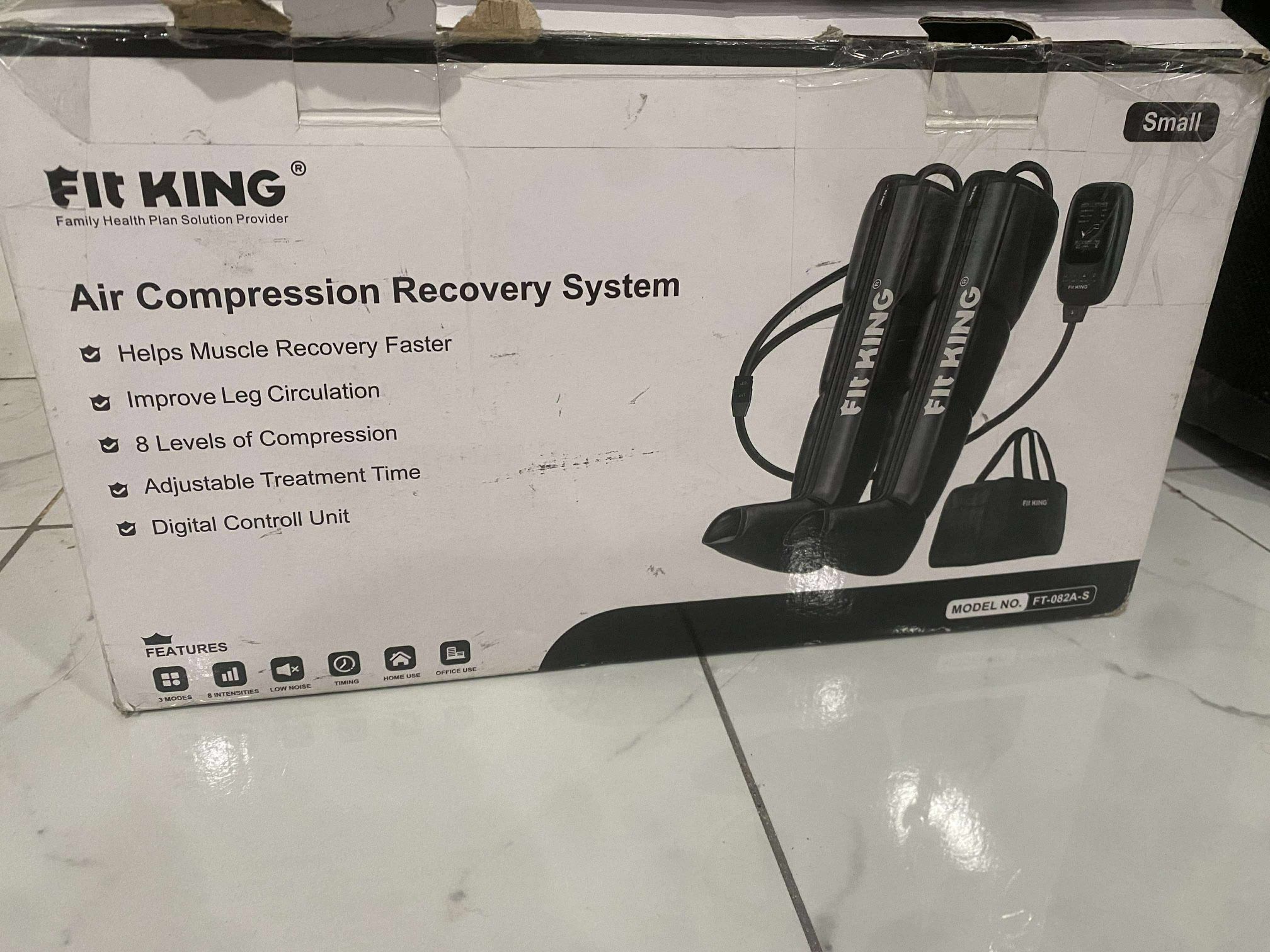 Fit King FT-082A Black Corded Electric 12W Air Leg Compression Recovery System