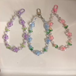 NEW FLORAL KEYCHAINS $5 
