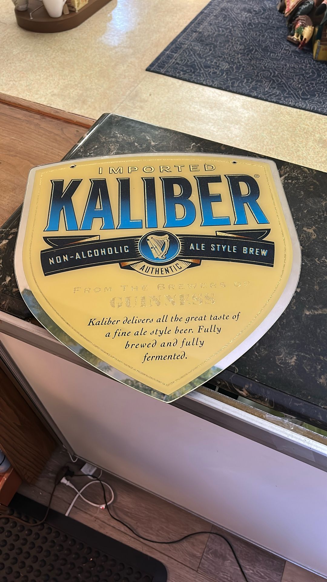 Beer Bar Sign Mirror Kaliber Guinness Ale Brew