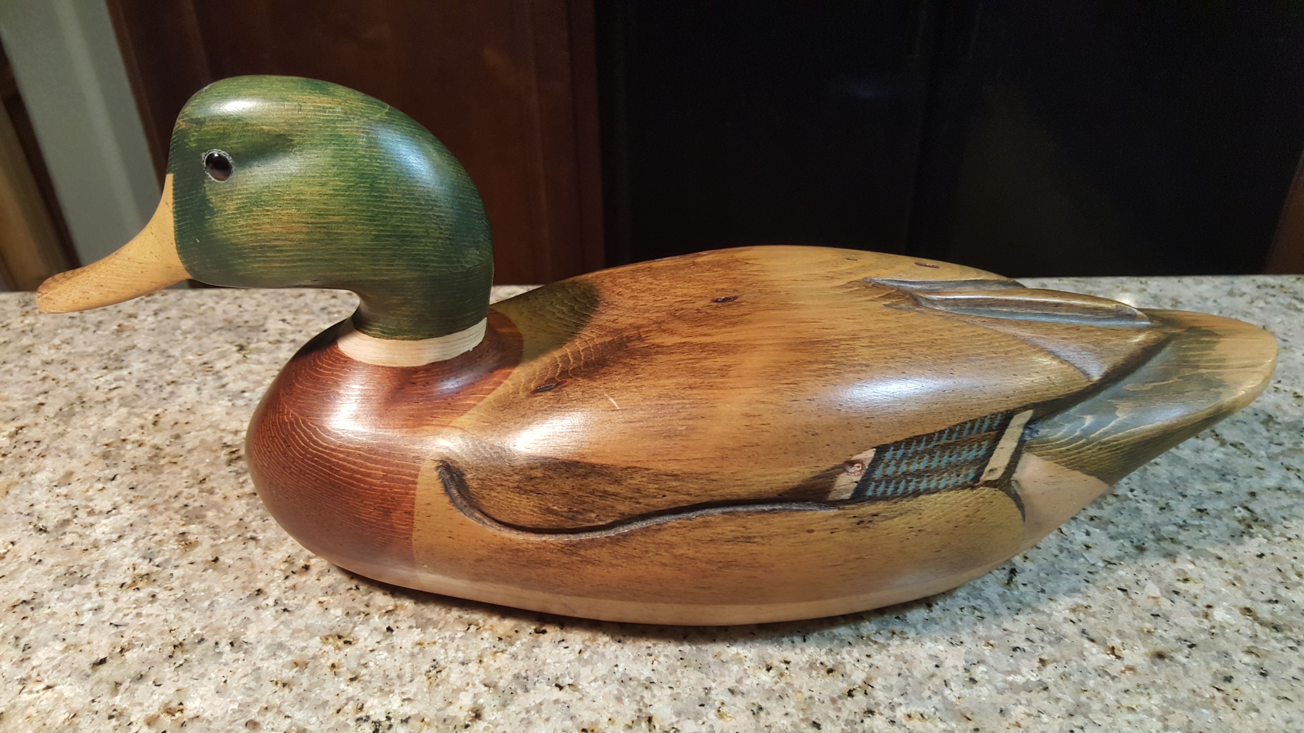 Tom Taber Wooden Mallard Duck Decoy