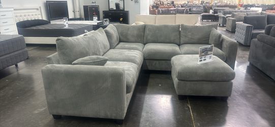 Corduroy couch new in box , brown, gray , dark gray , green , ivory