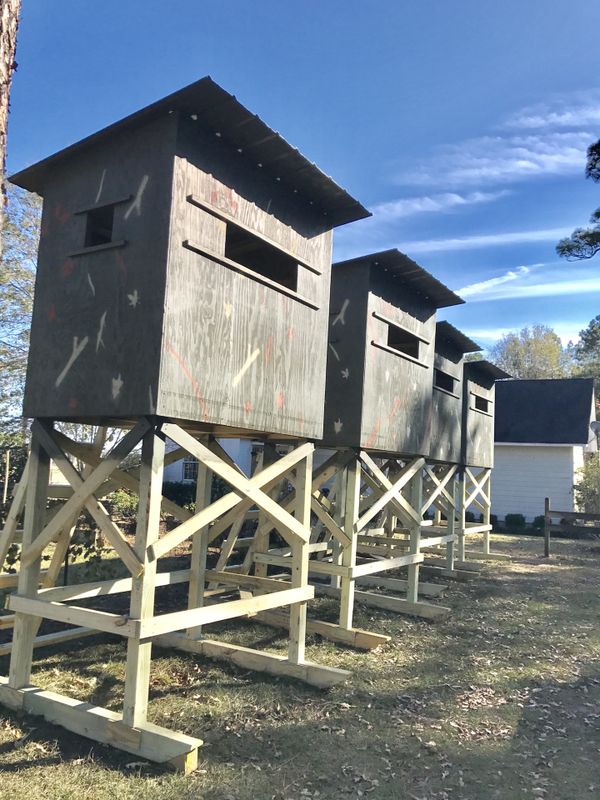 Deer Shooting House Design And Bom 5x5 Deer Blind Plans Back View Deer Blind Plans