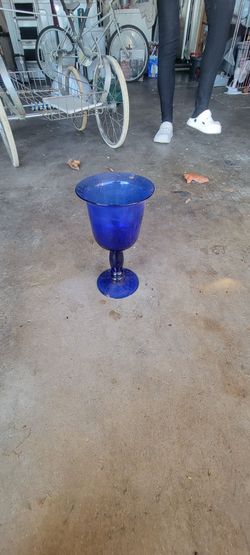 Cobalt Blue Glass Goblet