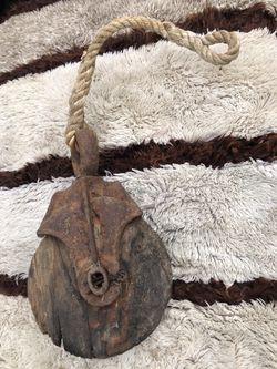 Antique/Vintage Hardwood Wheel Pulley