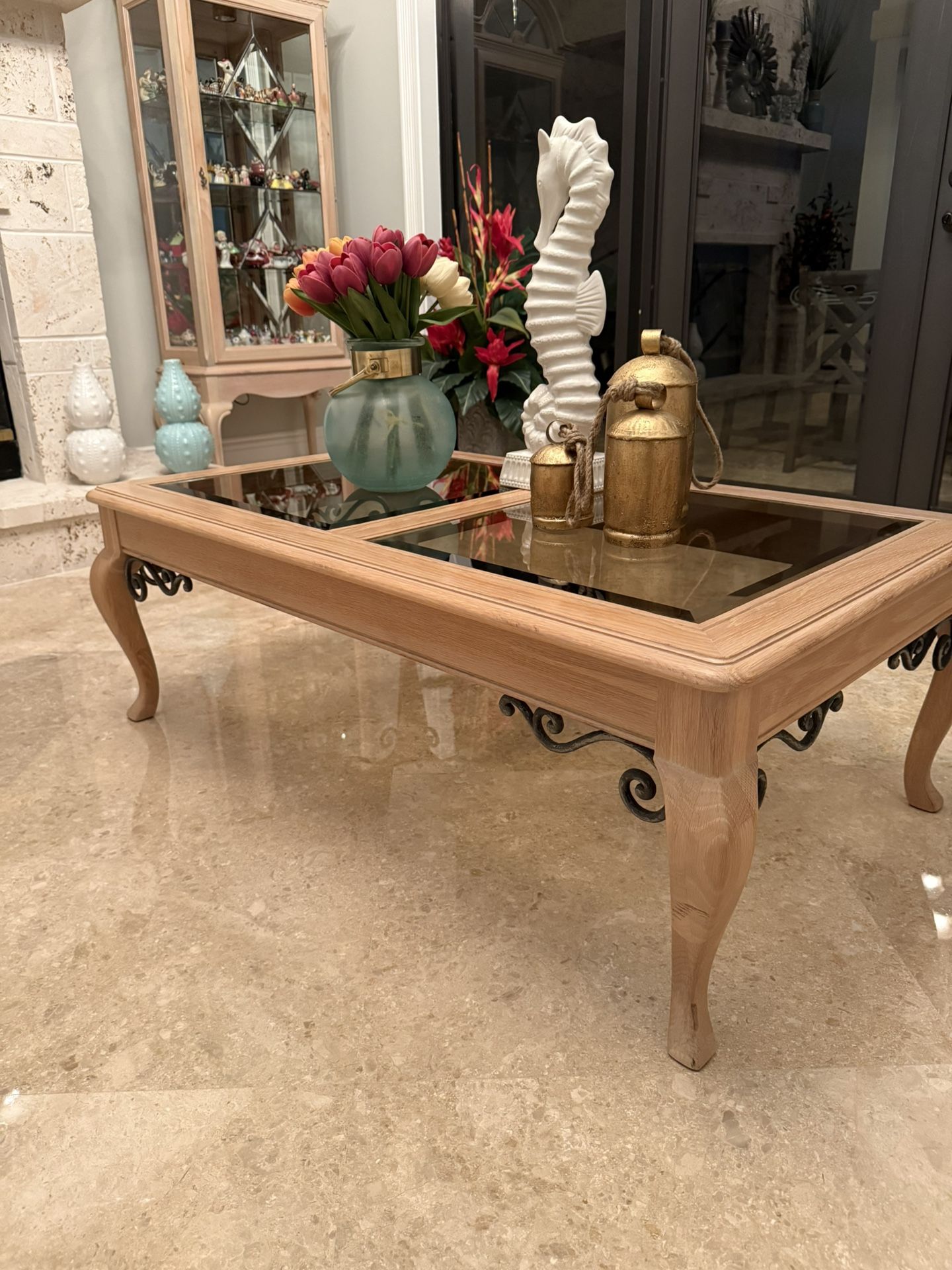 Thomasville Brand Coffee Table And Matching End Table