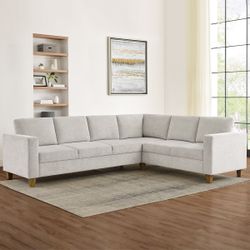 Thomasville Dillard Convertible Sleeper Sectional, Light Gray