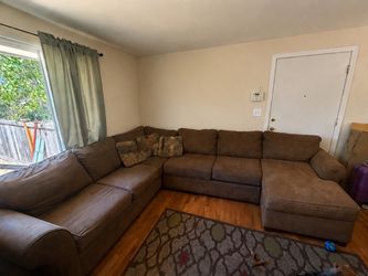 Brown sectional sofa