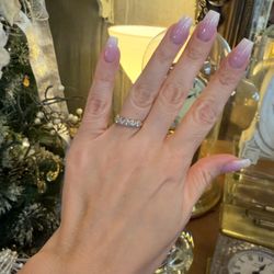 14K Gold Natural Diamonds Ring Band 