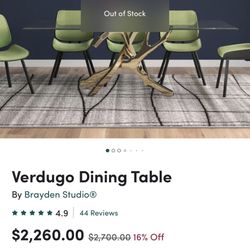 Glass Dining Table With Gold Base
