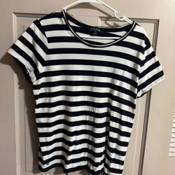 Womens Lauren Ralph Lauren RLL Striped Short Sleeve T-shirt Size XXL