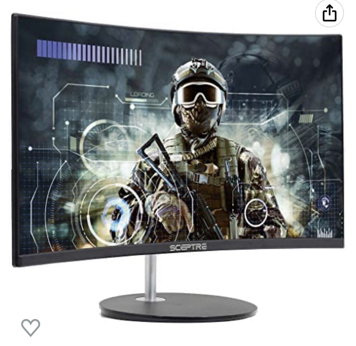 Computer Monitor- 24 Inch Professional LED Curved Monitor