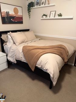 IKEA FULL Bed Frame + Mattress & Box Spring – Complete Set