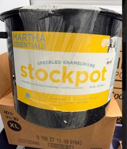 Martha Stewart 34 Qt Speckled Enamel Stock Pot w/ Lid