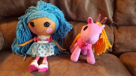 LALOOPSY MITTENS BLUE HAIR & PONY FLUTTER WINGS