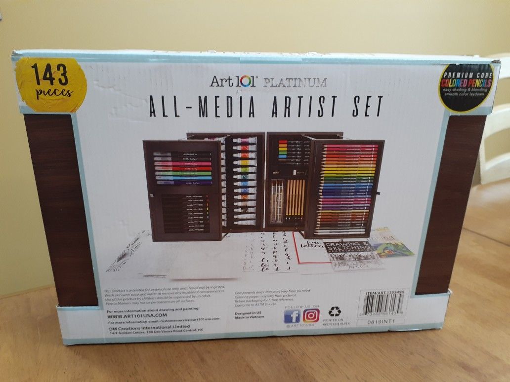 Art 101 143-piece All Media Artists Set with Wood Case Free delivery in kc