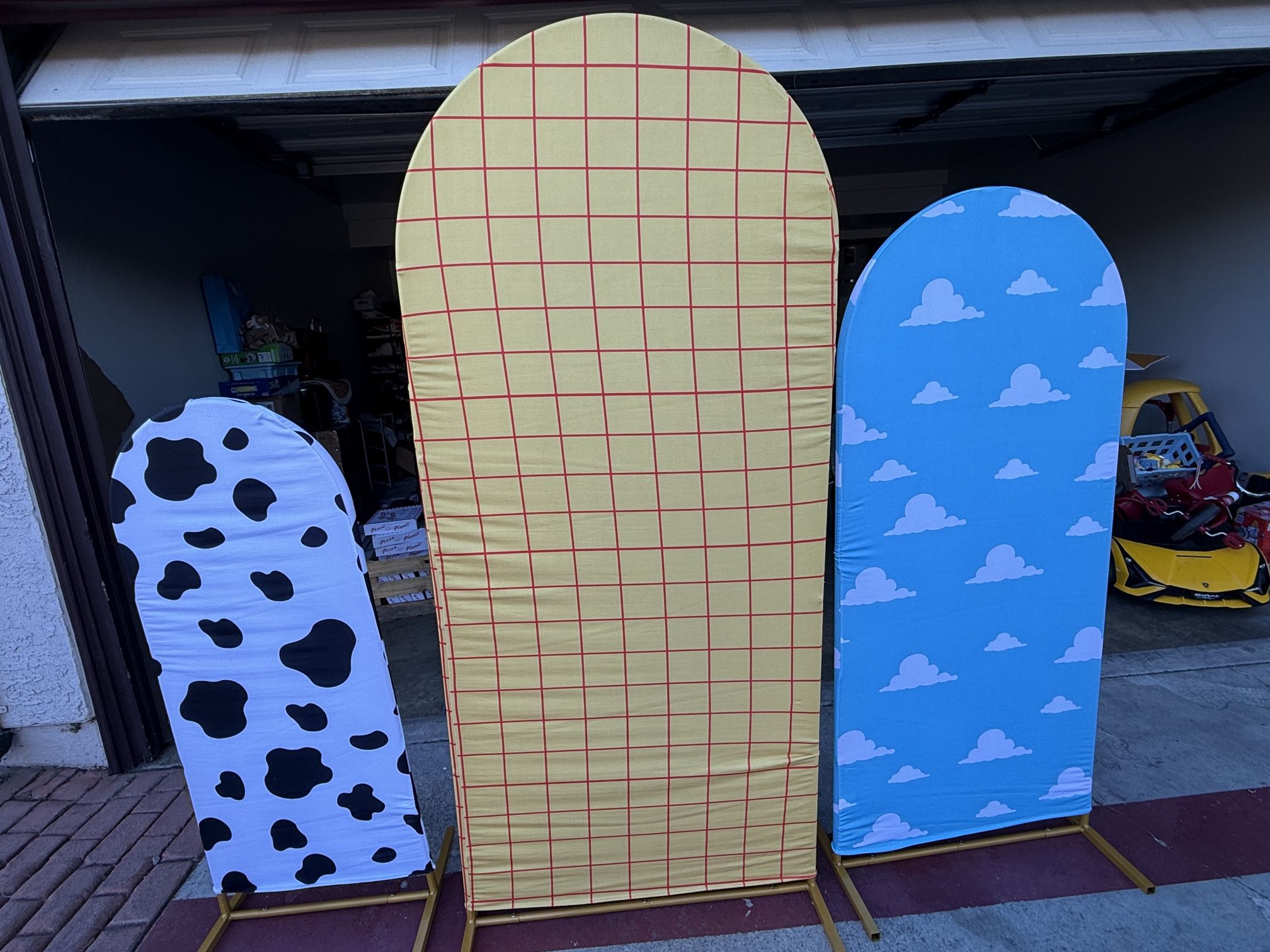 Toy Story themed arch covers for backdrops (covers Only)