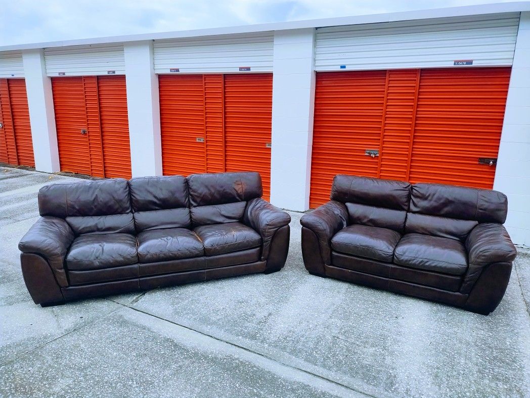 Leather Sofa And Loveseat 