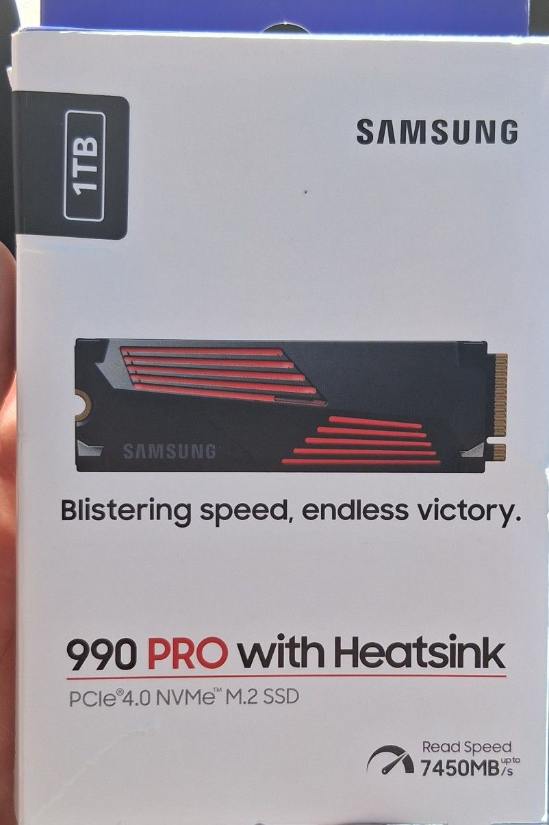 Samsung 990 PRO 1TB M.2 SSD With Heatsink MZ-V9P1T0 NEW