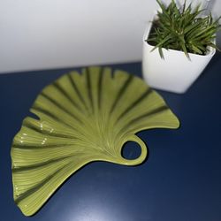 Tommy Bahama Green Leaf Serving Dish Tray Platter Plate 