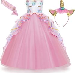 Unicorn Dress For Girls Size 160 Ages 12-13 Years Old