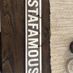 Instafamous Wood Sign