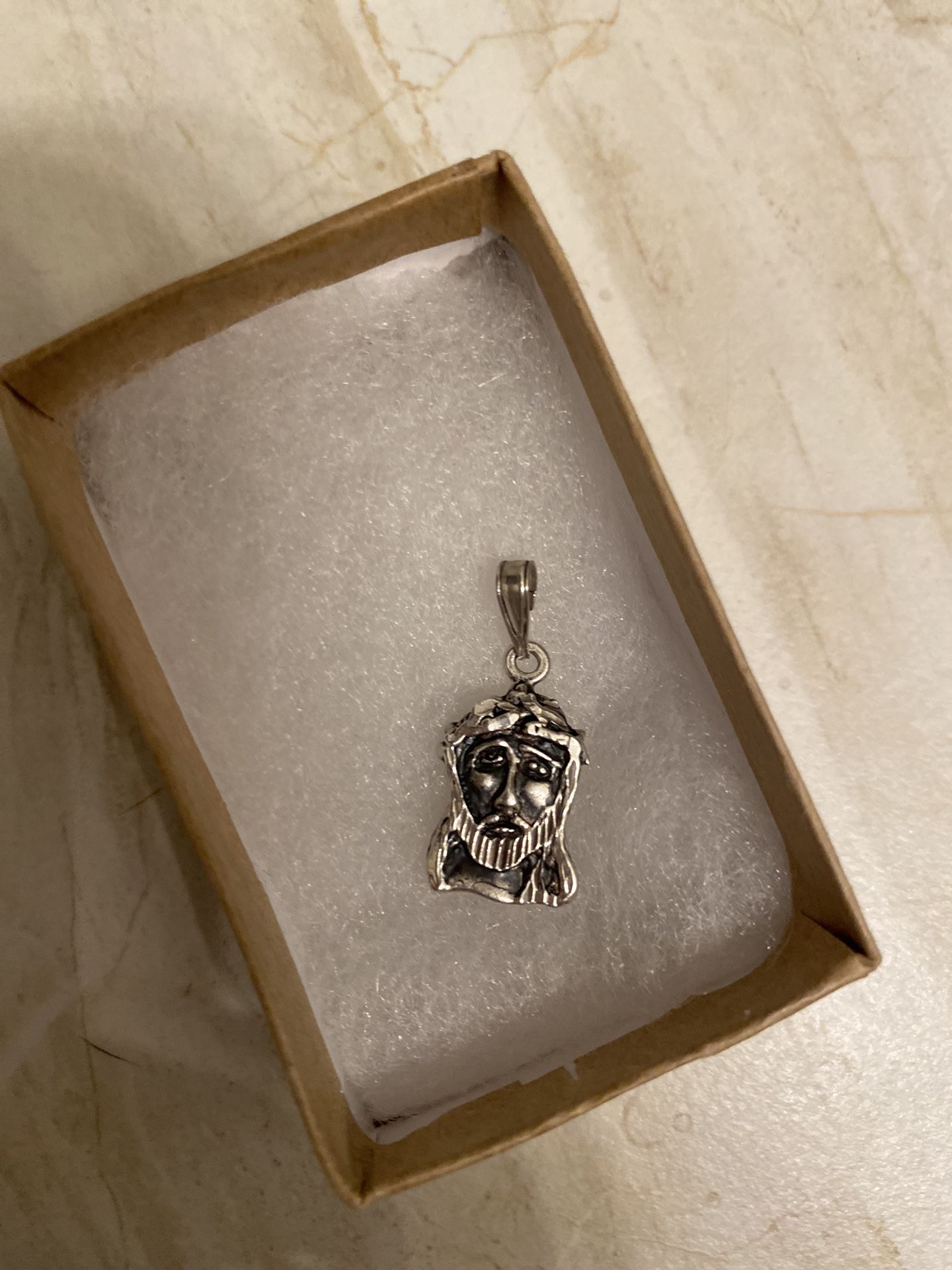 Micro Jesus Pendant 925 Sterling Silver 