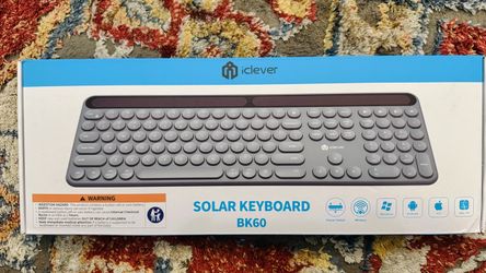 iClever Solar Keyboard for PC, Mac & mobile