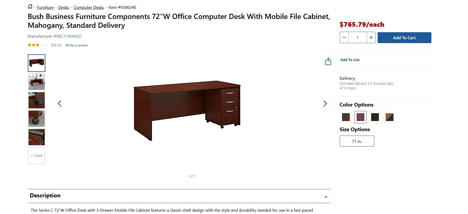 Brand new OFFICE DESK WITH FILE CABINET