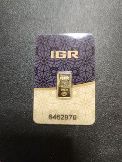 IGR 1g Fine Gold Bar 999.9