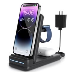 Brand New 3 in 1 Charging Station for Apple - Foldable Wireless Charger