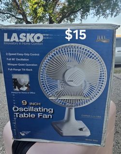 New Lasko 9 Inch Oscillating Table Fan
