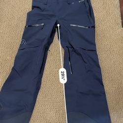 Snowboard Ski Bibs Blue New Fly low Size 8 XL Waterproof Mountain 