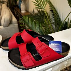 Birkenstock Arizona Red Men’s Sandals Size US 10 EU 43