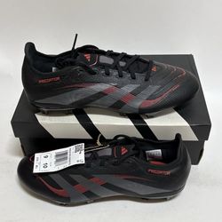 ADIDAS Predator Club FG/MG Black Red Men's Size 9.5 & 10 (Soccer Cleats ID1325 NEW)