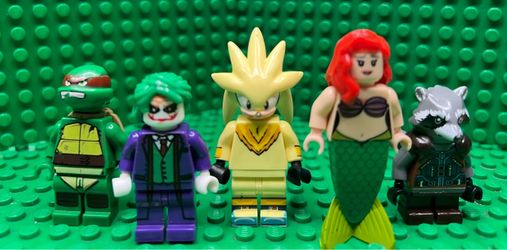 LEGO compatible Joker TMNT Super Silver Lot of 5 Minifigures