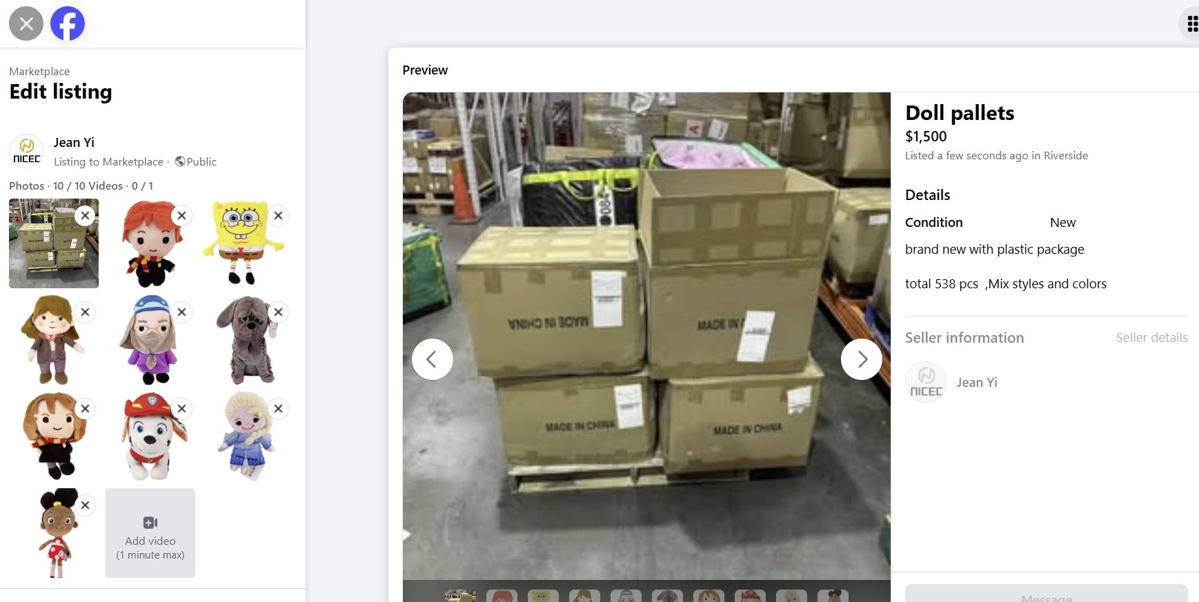 Pallet Of Doll