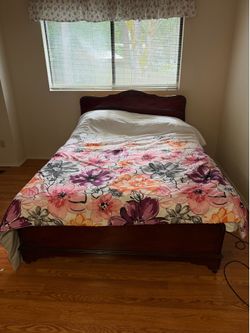 Queen, size electric bed, bedframe, and dresser